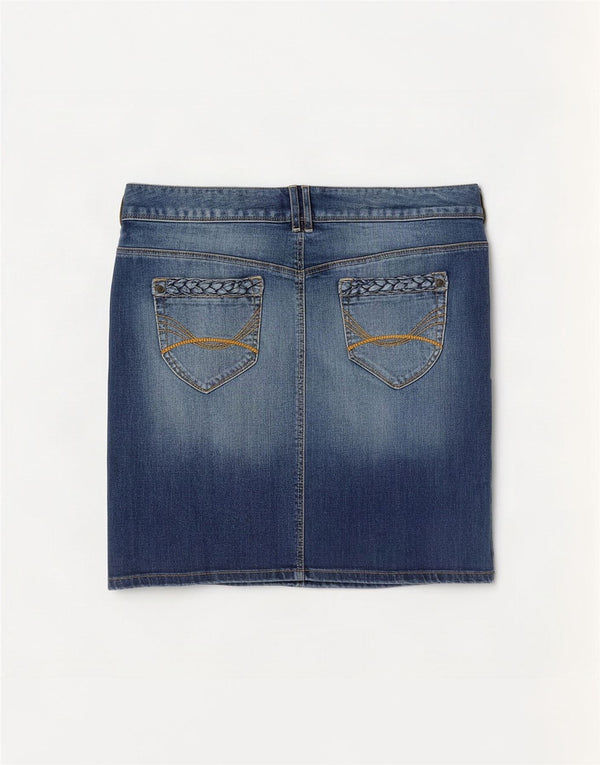 Tom Tailor Damen Mini-Jeansrock EU 40 Medium W34 Blaue Baumwolle