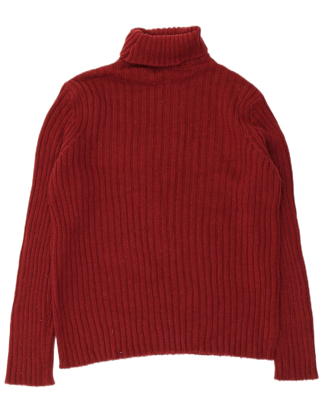 Benetton Herren-Pullover mit Rollkragen, Größe S, Burgunderrot