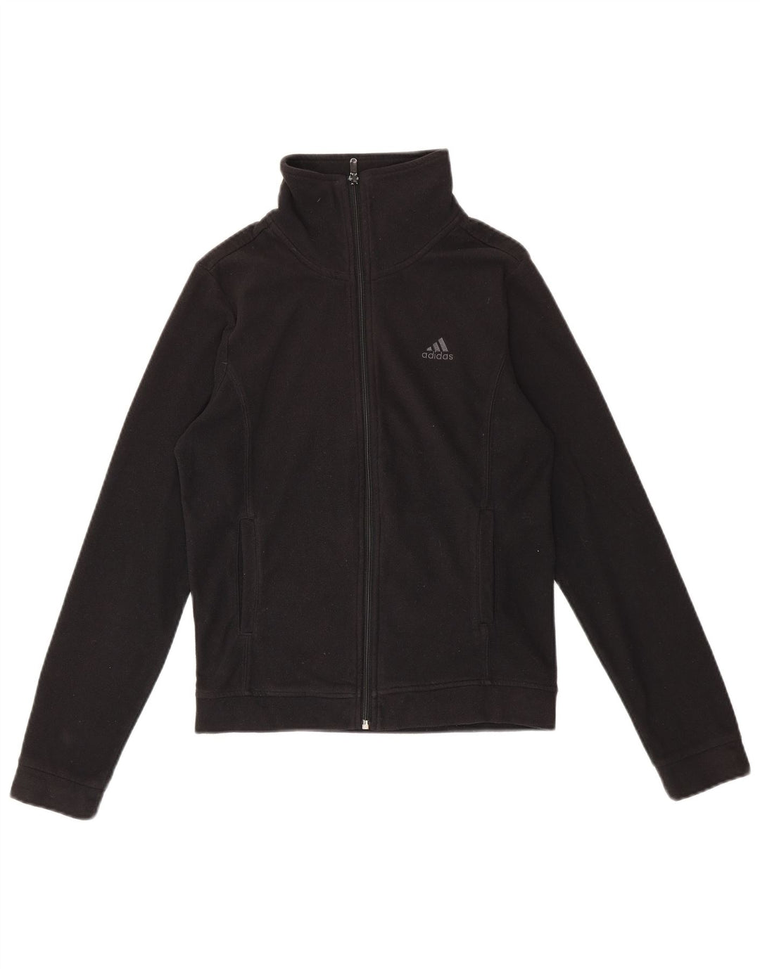 Adidas Damen Fleecejacke UK 10 Small Schwarz Polyester