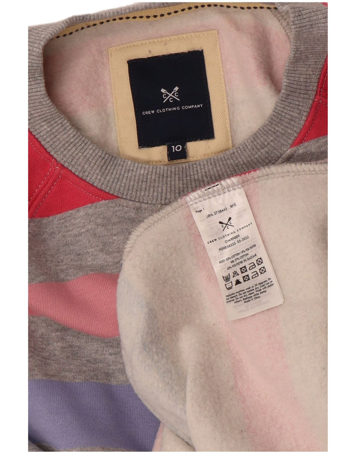 CREW CLOTHING Damen-Sweatshirt-Pullover, Gr. 10, klein, mehrfarbig, gestreift