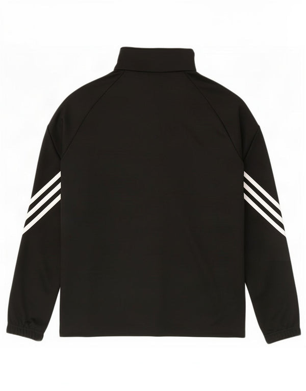 Adidas Jungen Climalite Zip Neck Pullover Trainingsanzug Top 13-14 Jahre XL Schwarz