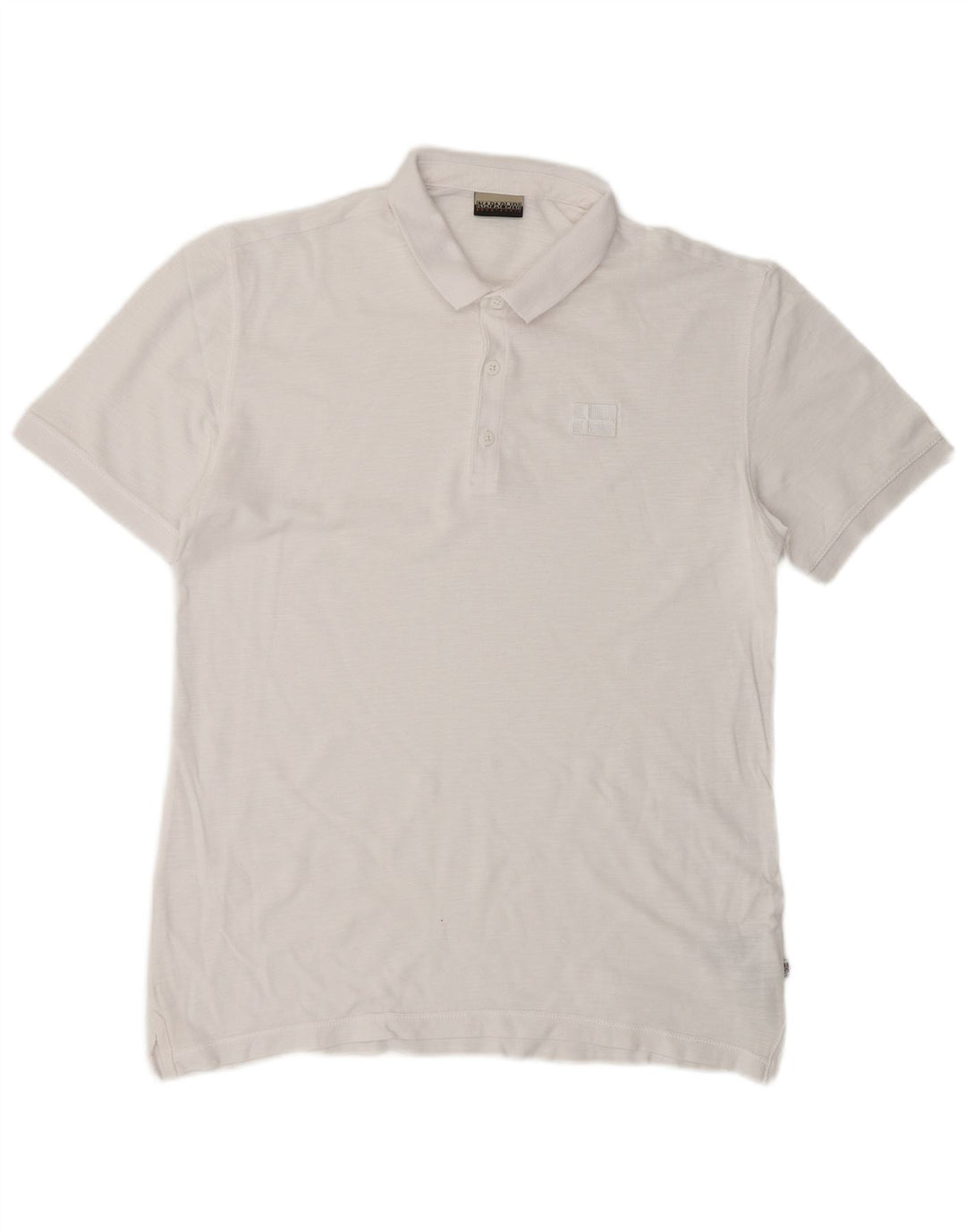 Napapijri Herren-Poloshirt, groß, weiße Baumwolle