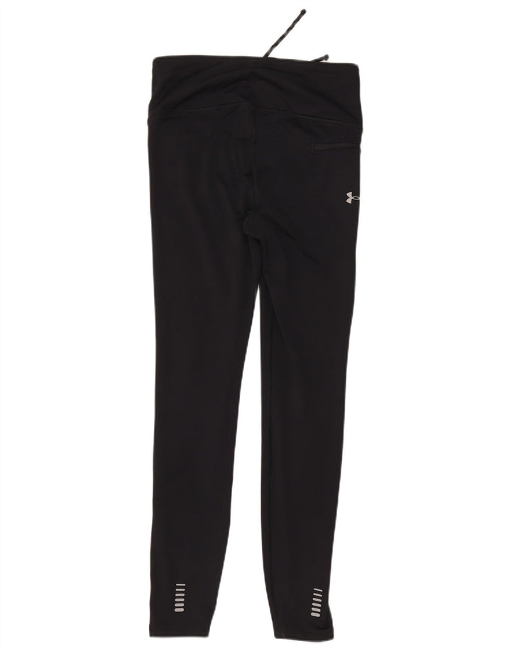 UNDER ARMOUR Damen Leggings UK 10 Small Schwarz Geometrisch Polyamid