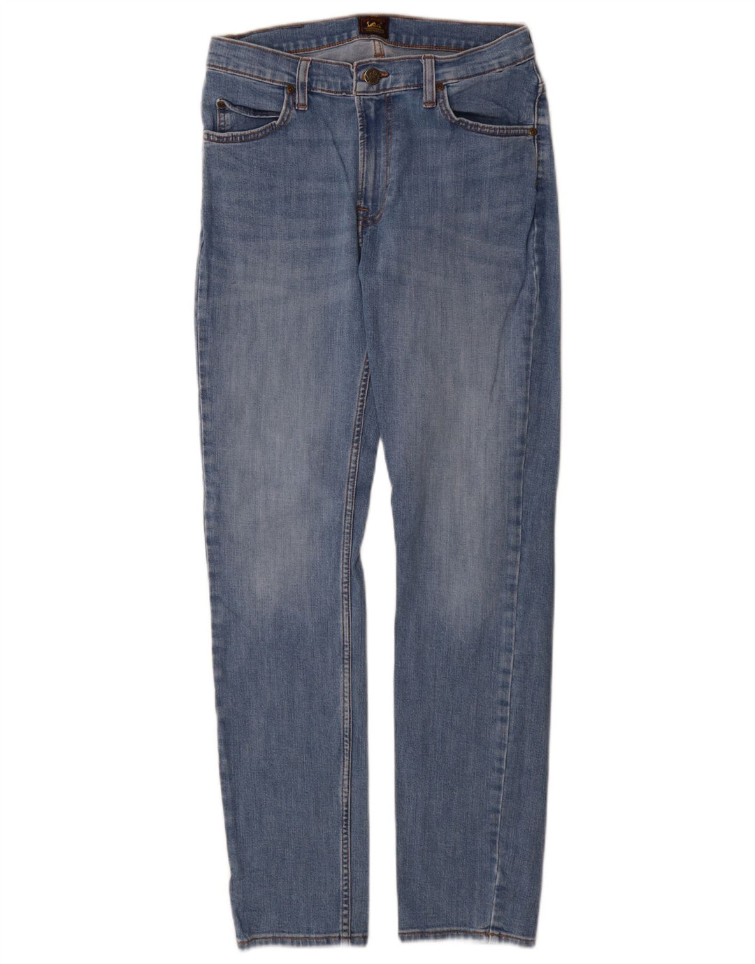 Lee Damen Rider Slim Jeans W30 L32 Blaue Baumwolle