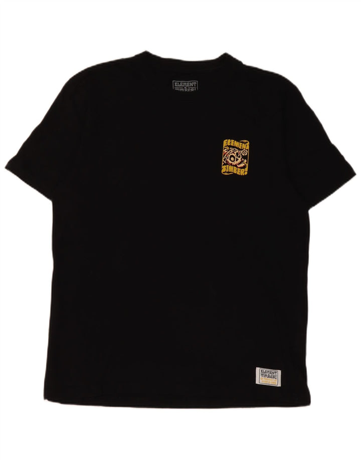 Element Herren-T-Shirt mit normaler Passform, mittelschwarz, Baumwolle