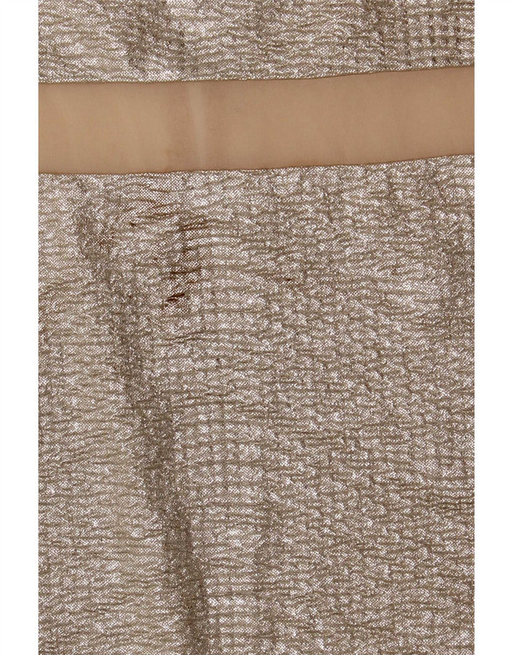 Oasis Damen Etuikleid UK 12 Medium Silber Chevron Polyester