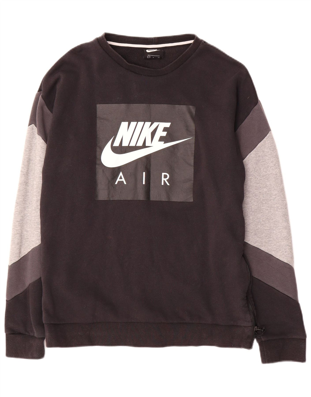 Nike Herren-Sweatshirt mit Grafik, Größe S, Schwarz, Colourblock-Baumwolle