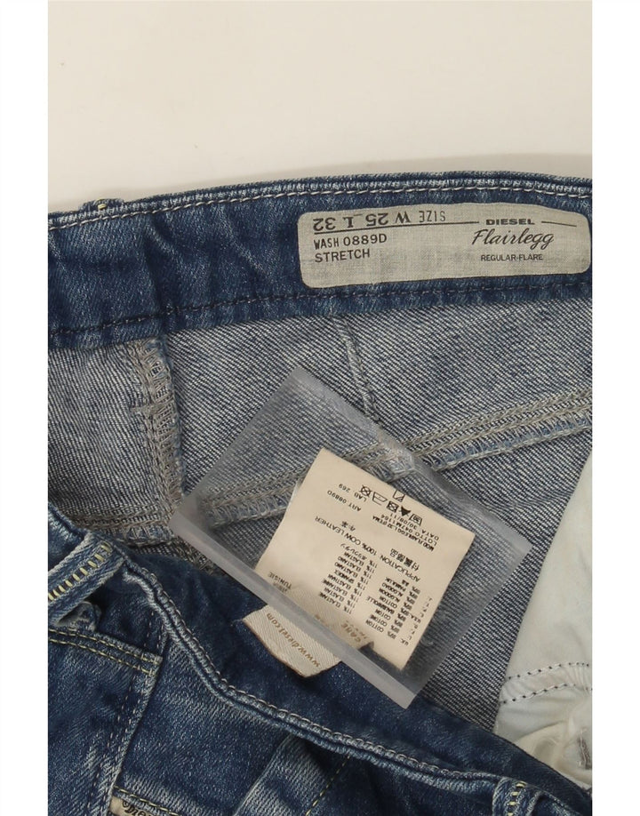 Diesel Damen Flairlegg Regular Flared Jeans W25 L27 Blaue Baumwolle