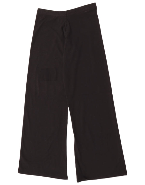 Reebok Damen-Trainingshose mit weitem Bein, Jogginghose, UK 14, Größe L, Schwarz, Baumwolle