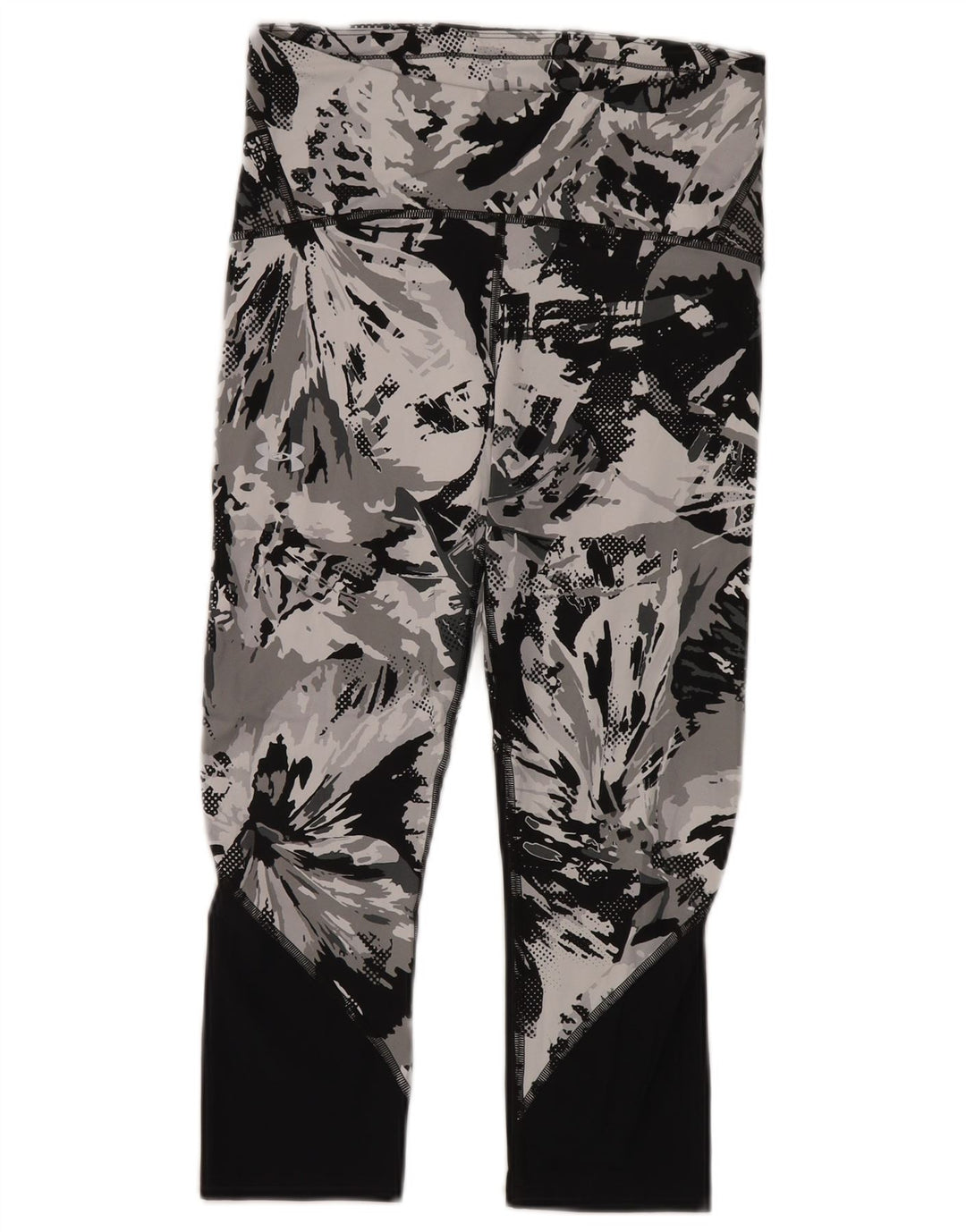 Under Armour Womens Crop Abstract Pattern Leggings UK 14 Mittelgrau