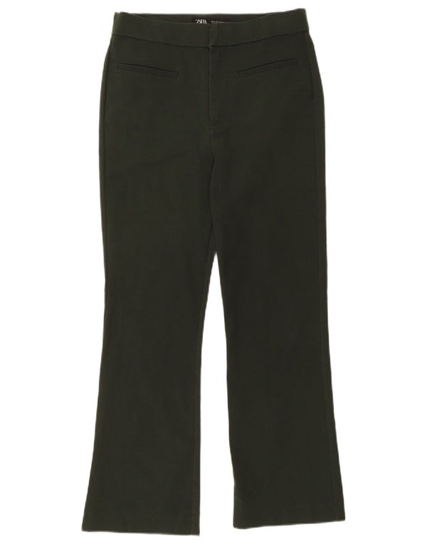 Zara Damen Bootcut-Hose, mittelgroß, W28, L25, Khaki