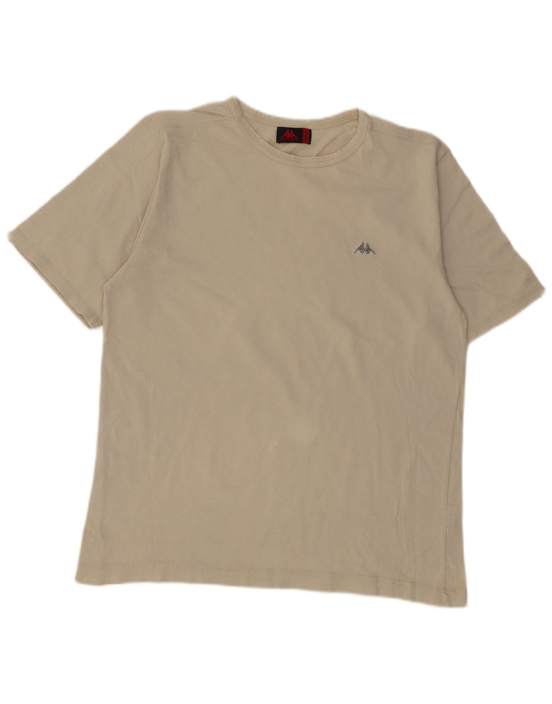 Kappa Damen T-Shirt Top UK 14 Mittelbeige Baumwolle