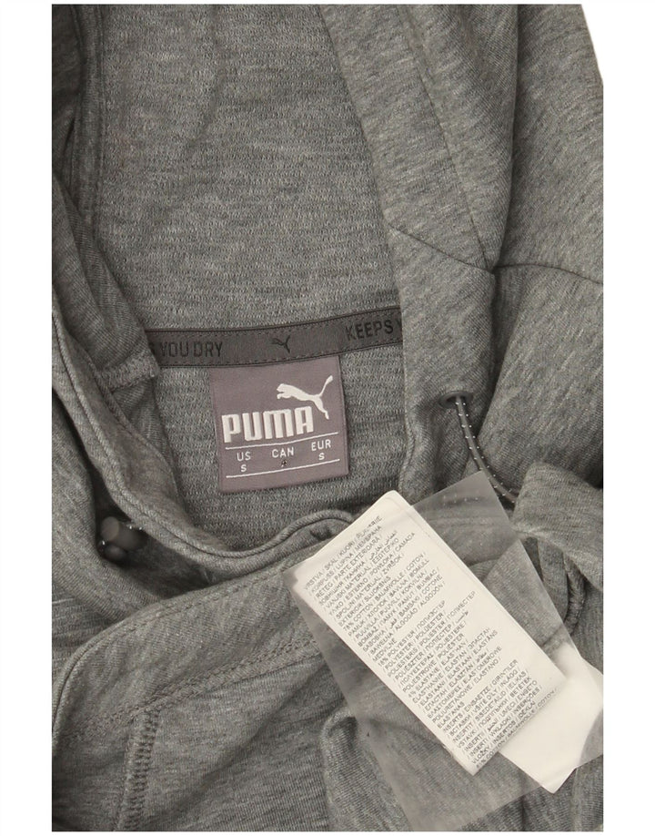 Puma Herren Kapuzenpullover, Größe S, Grau, Colourblock-Baumwolle
