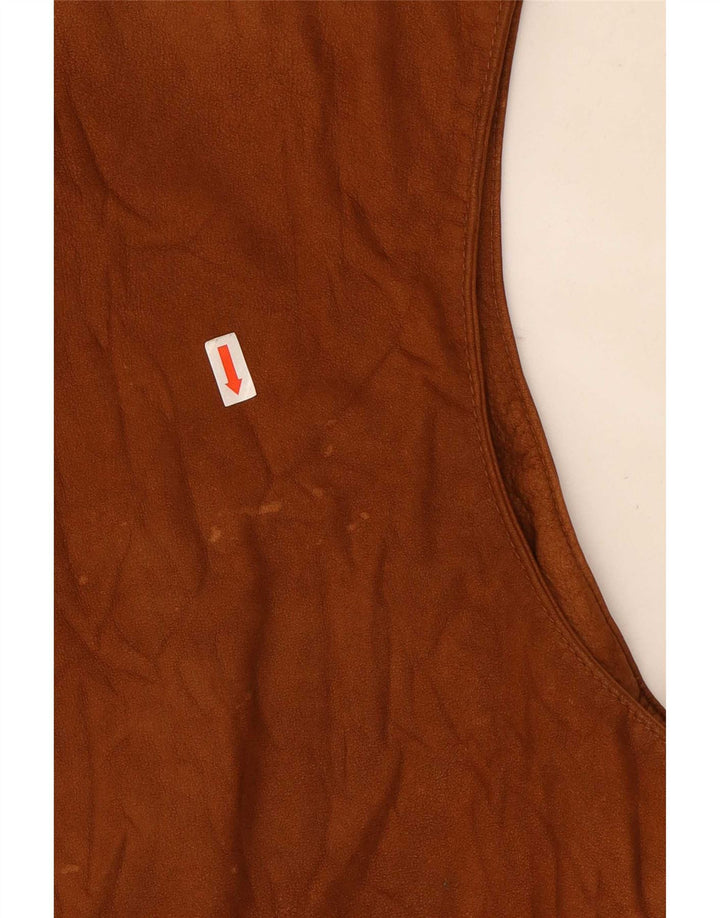 Vintage Herren Wildlederweste XL Braun