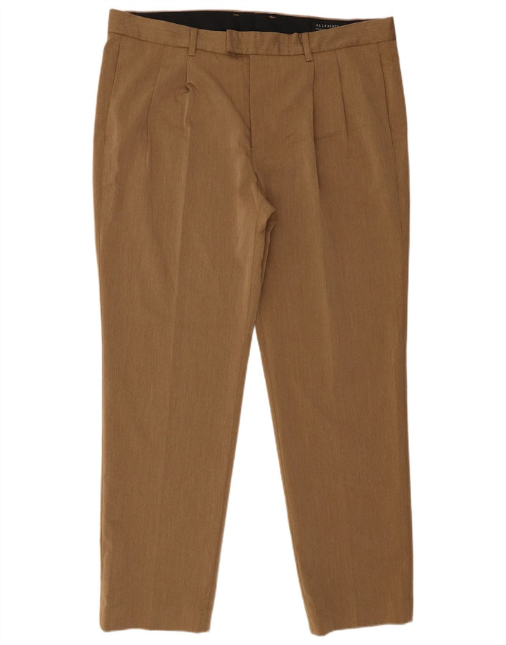 All Saints Slim-Anzughose für Herren, W36, L30, beige, Polyester