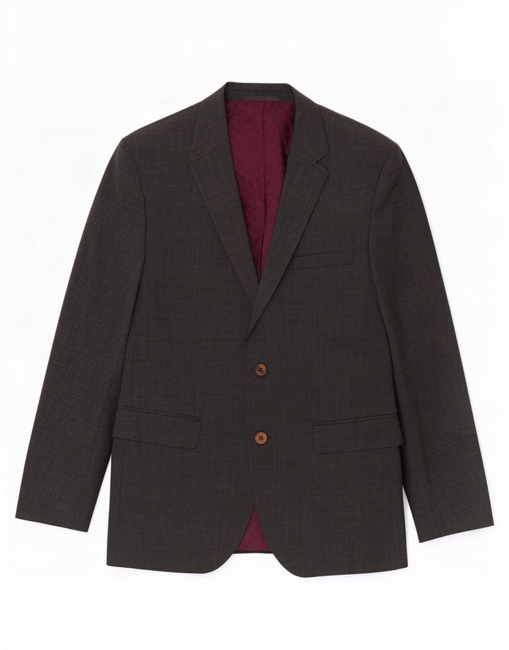 Hugo Boss Herren-Blazer mit 2 Knöpfen, EU 48, mittelgraue Schurwolle