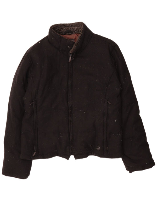 Calvin Klein Herren Wattierte Jacke IT 54 2XL Schwarze Wolle