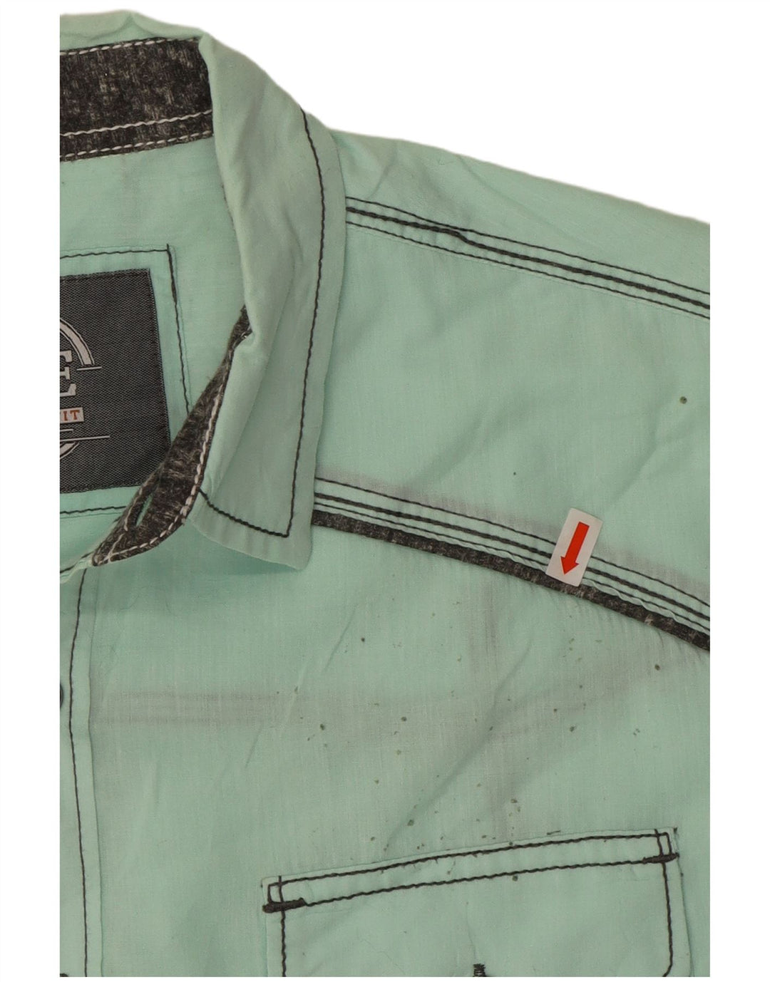 BKE Herren-Hemd mit Standard-Passform, groß, grüne Baumwolle