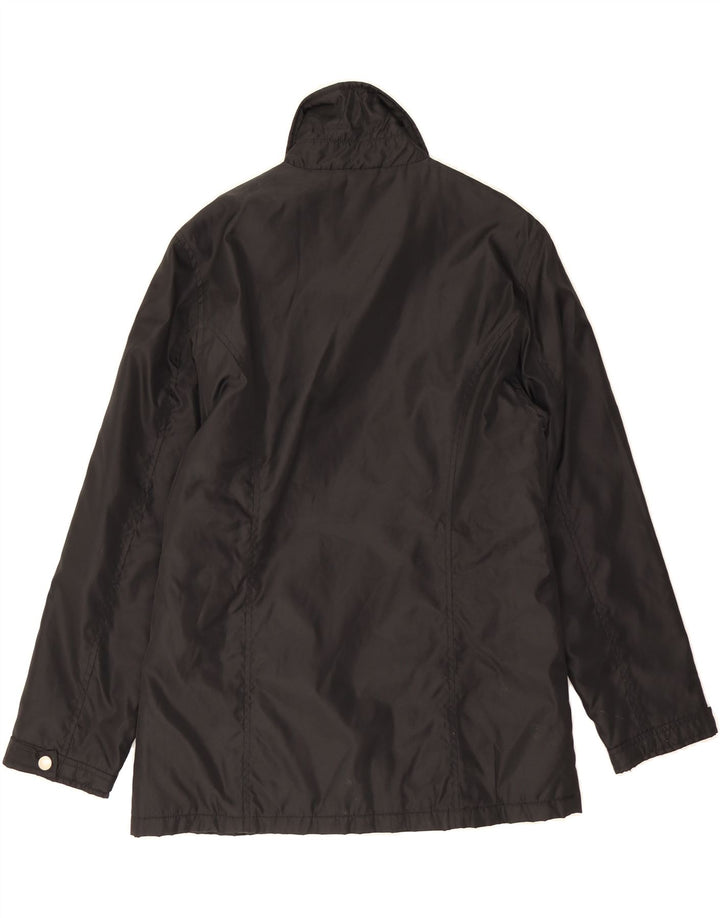 ST. BERNARD Womens Rain Jacket UK 12 Medium Black Nylon Vintage St. Bernard and Second-Hand St. Bernard from Messina Hembry 