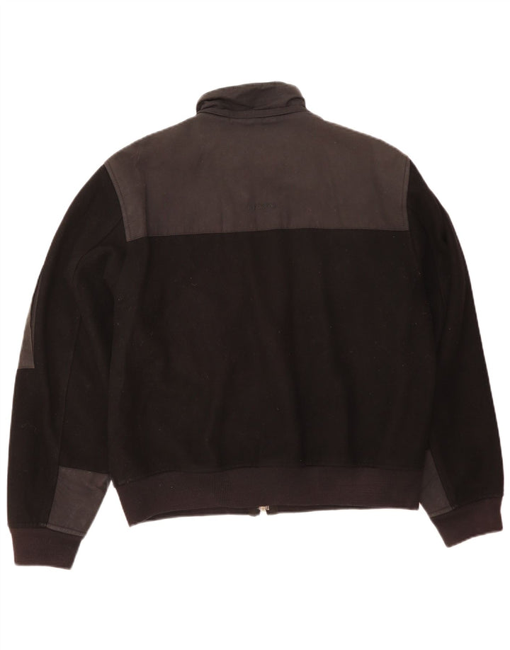 Ivy Oxford Herren Bomberjacke IT 50 Große schwarze Colourblock-Wolle