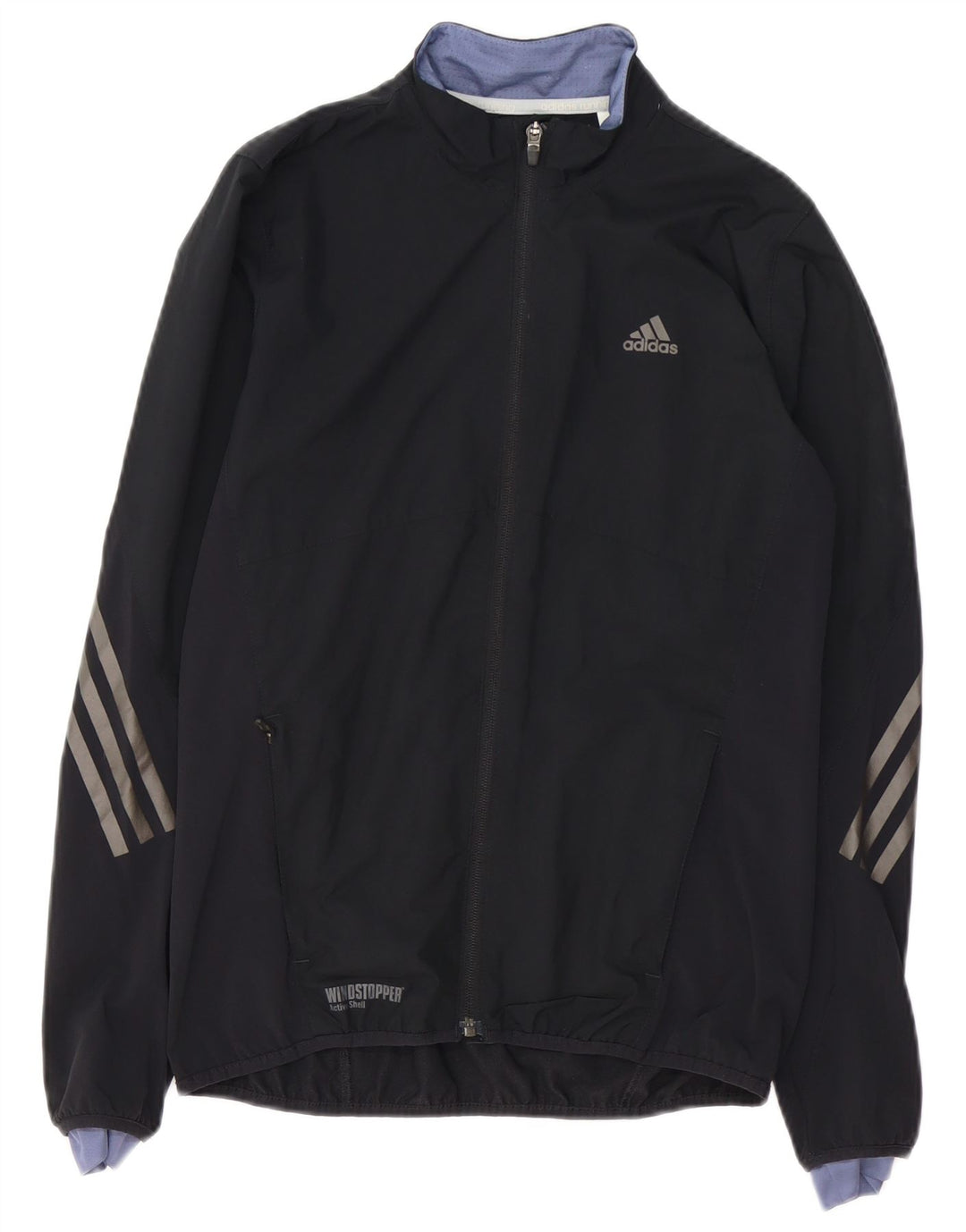 ADIDAS Damen-Lauf-Trainingsanzug, Top-Jacke, UK 10, Größe S, Schwarz, Polyester