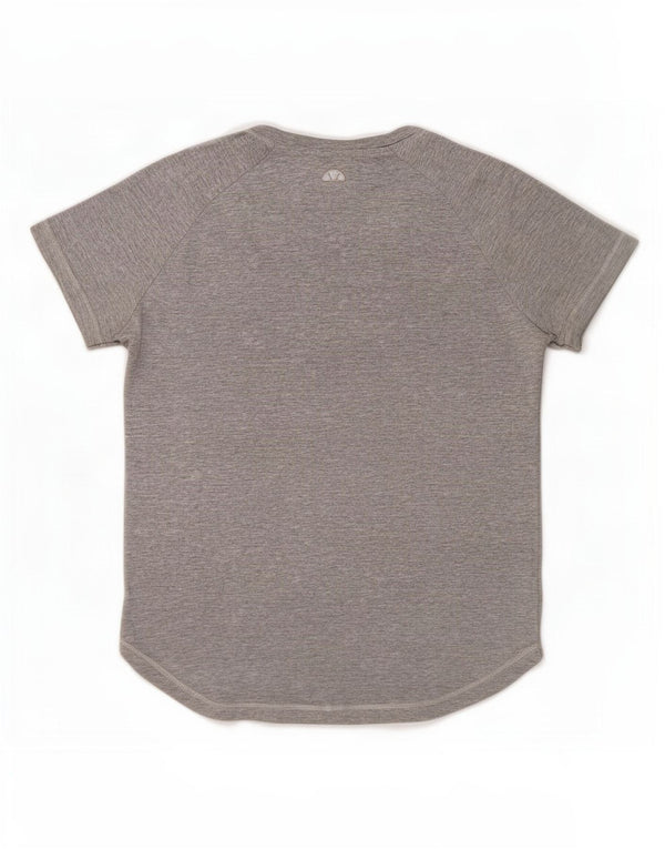 Ellesse Womens Graphic T-Shirt Top UK 12 Mittelgraue Baumwolle