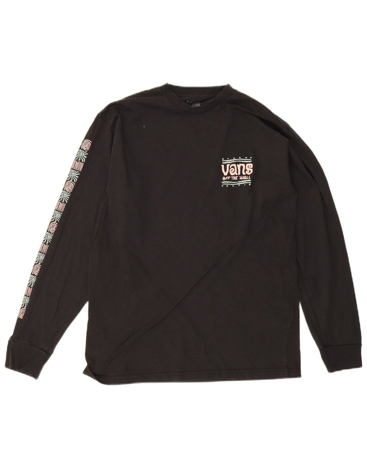 Vans Herren Classic Fit Graphic Top Langarm Mittelschwarz Baumwolle