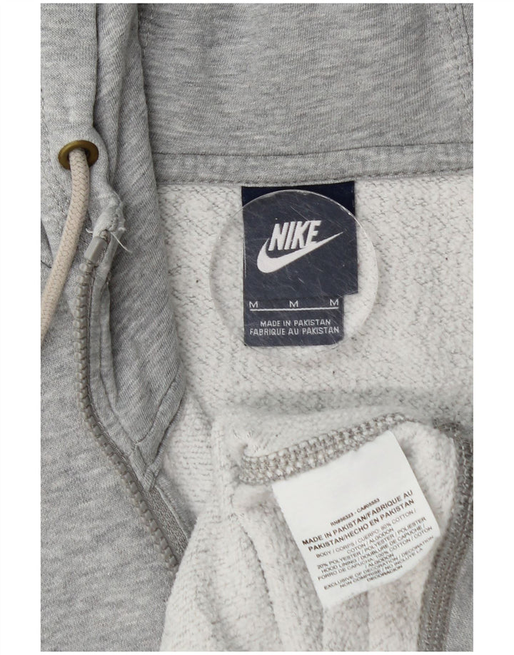 Nike Herren-Kapuzenpullover mit Reißverschluss, mittelgrau gefleckte Baumwolle