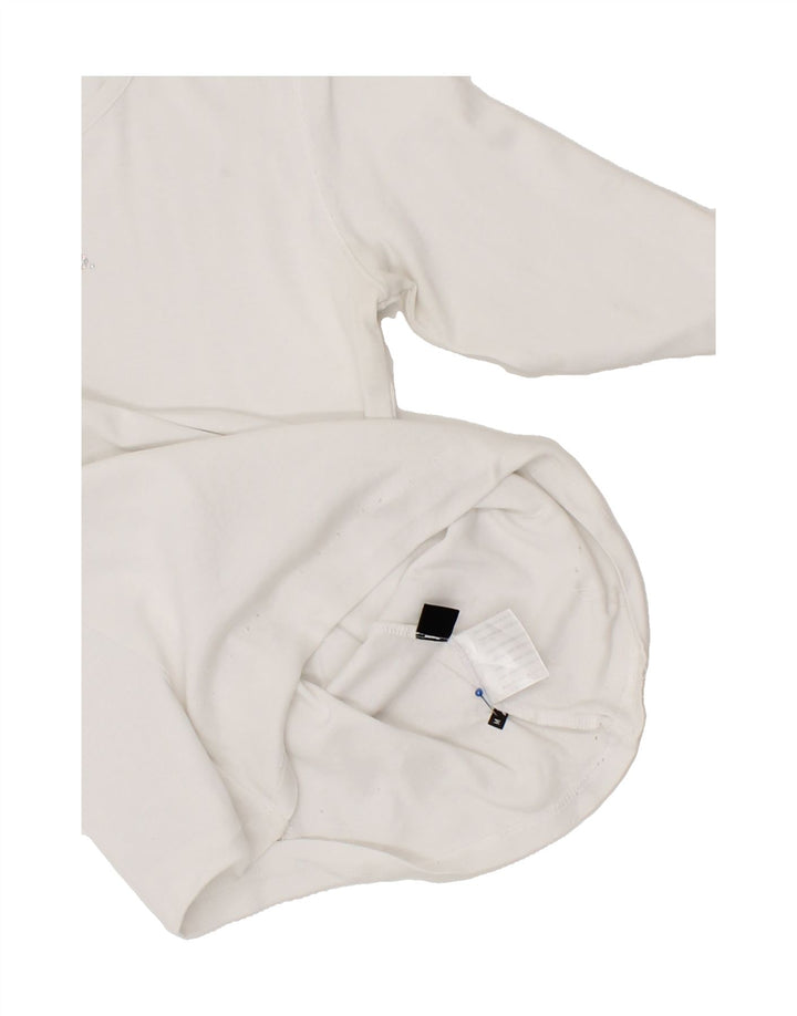 MAX & CO. Womens Graphic Top Long Sleeve UK 12 Medium White Vintage Max & Co. and Second-Hand Max & Co. from Messina Hembry 