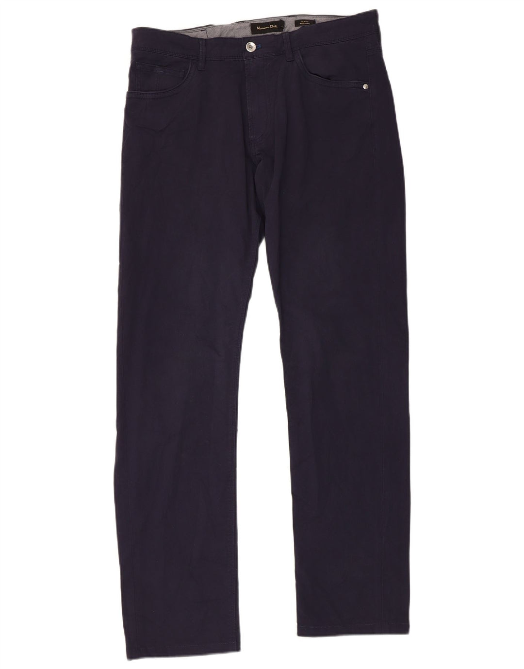 MASSIMO DUTTI Herren Slim Fit Freizeithose EU 42 Large W32 L31 Marineblau