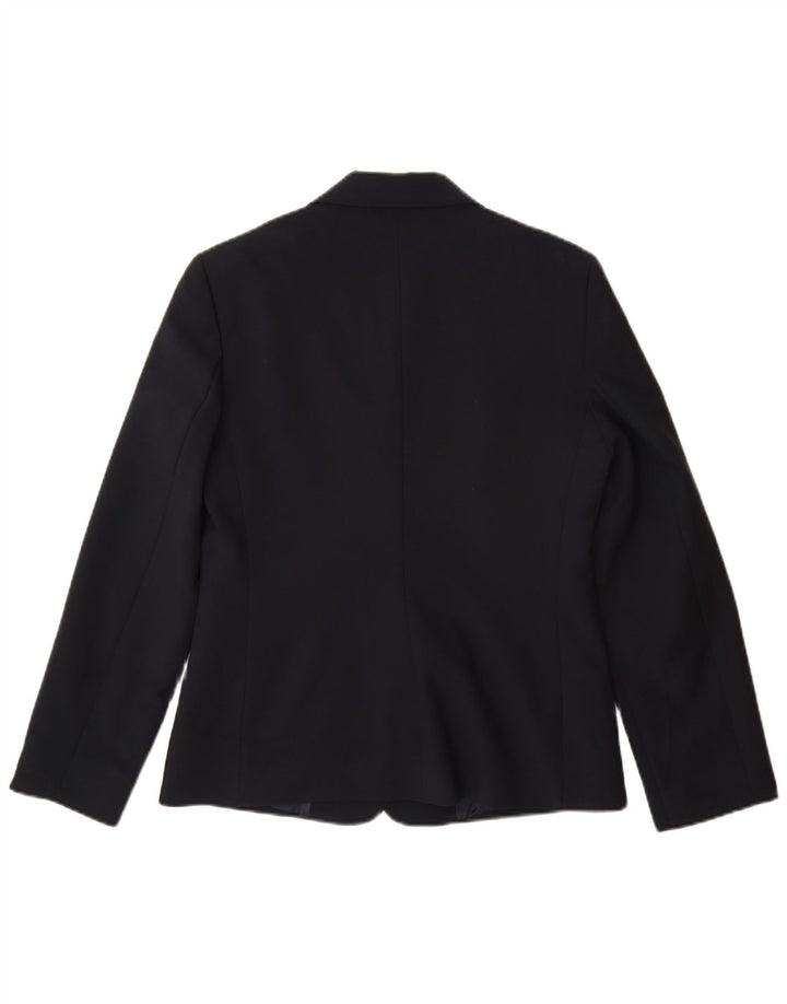 Benetton Damen-Blazerjacke mit 3 Knöpfen, IT 42, Mittelmarineblau, Polyester