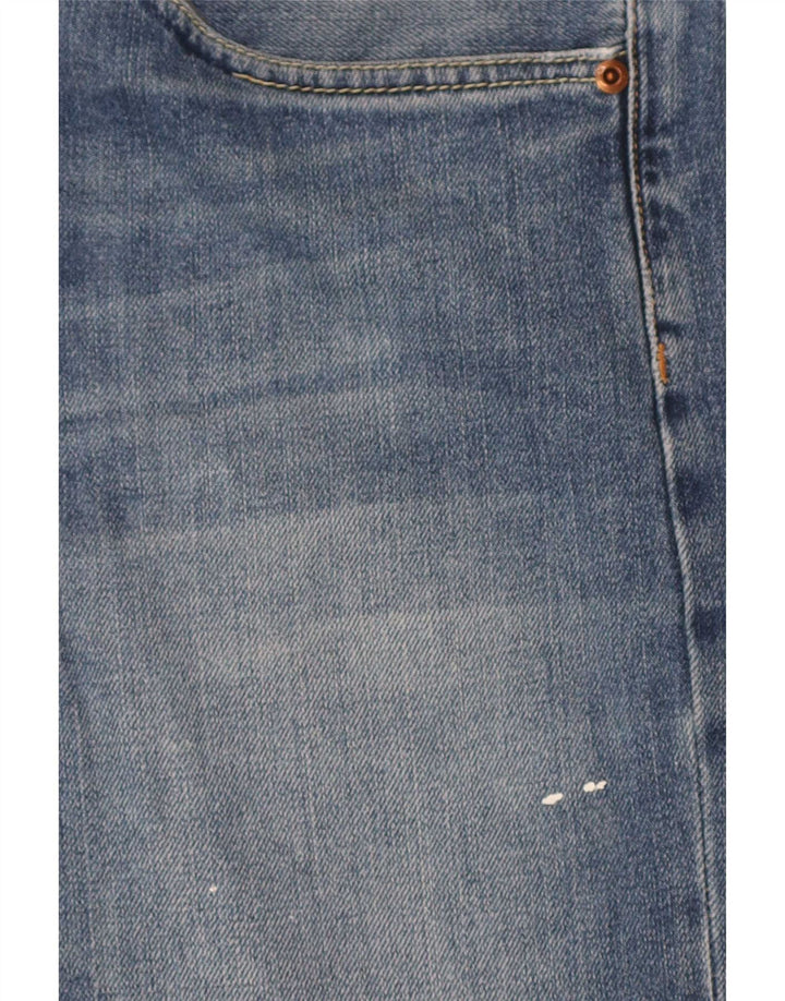 Zara Herren Straight Jeans EU 44 Large W34 L29 Blau