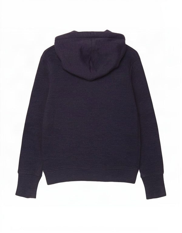 Superdry Damen Kapuzenpullover UK 10 Small Marineblau Baumwolle