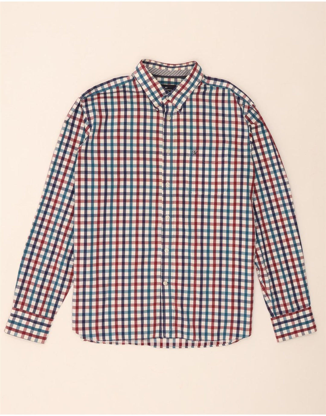 Marks & Spencer Herren Blue Harbor Hemd XL Mehrfarbig Gingham