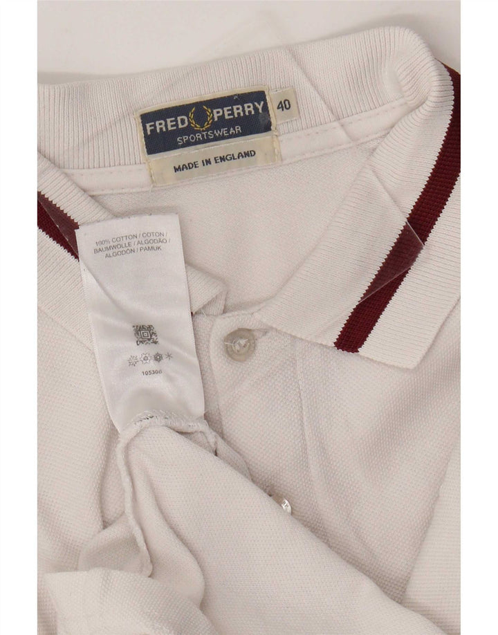 Fred Perry Herren-Poloshirt, kleine weiße Baumwolle