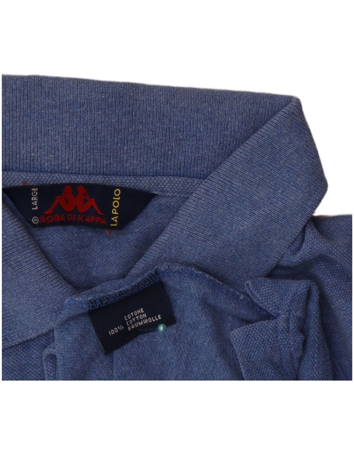 Kappa Herren-Poloshirt, große blaue Baumwolle