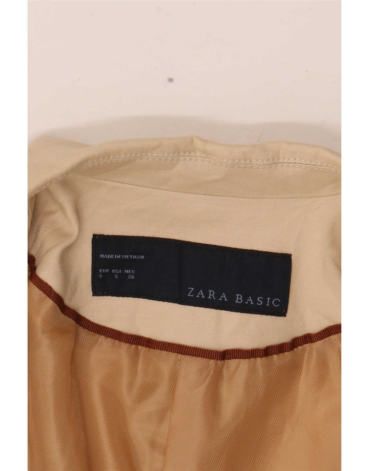 Zara Damen 2-Knopf-Blazerjacke UK 10 Small Beige
