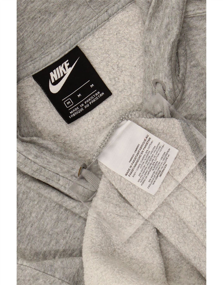 NIKE Womens Zip Hoodie Sweater UK 14 Medium Grey Cotton Vintage Nike and Second-Hand Nike from Messina Hembry 