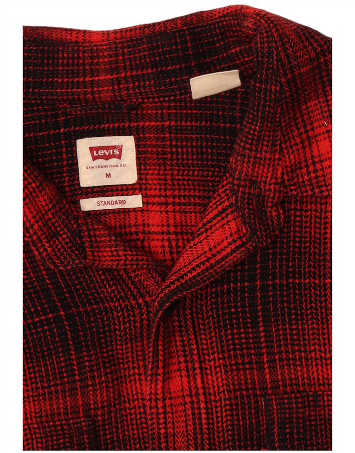 LEVI'S Herren-Standard-Flanellhemd aus mittelrot karierter Baumwolle