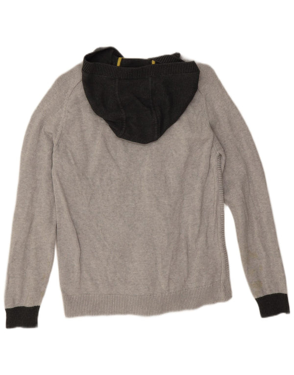 Hugo Boss Kapuzenpullover für Jungen, 15–16 Jahre, mittelgraue Colourblock-Baumwolle