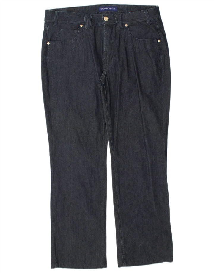 Trussardi Herren Straight Jeans W33 L28 Marineblau Baumwolle