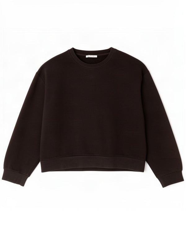 Zara Damen Sweatshirt Pullover UK 14 Large Schwarz