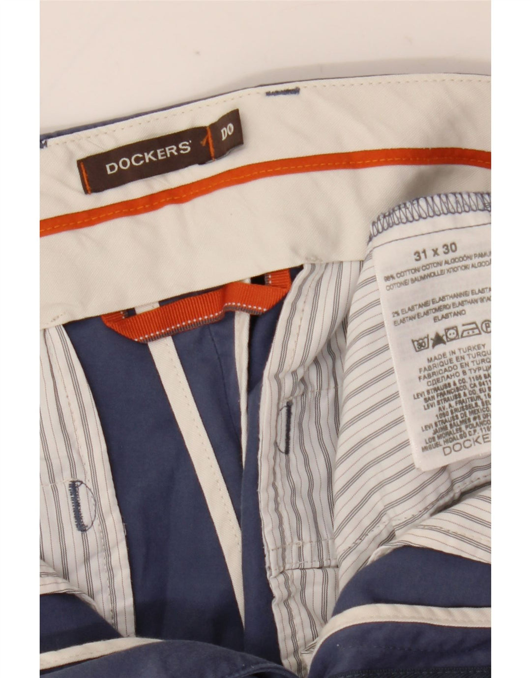 Dockers Slim Chino-Hose für Herren, W31, L27, Blau, Baumwolle