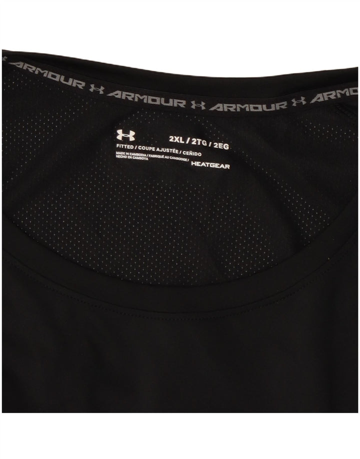 Under Armour Herren Heat Gear Top Langarm 2XL Schwarz