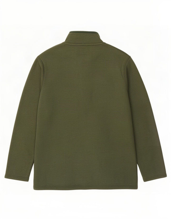 Mountain Warehouse Herren-Sweatshirt mit Reißverschluss am Kragen, Größe L, Grün, Polyester