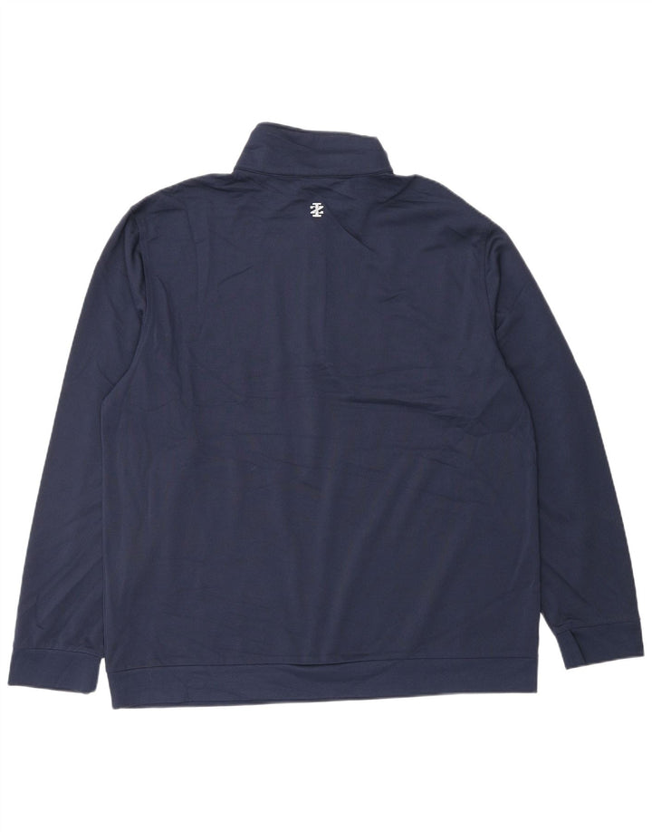 IZOD Herren-Sweatshirt mit Reißverschluss am Hals, groß, marineblau, Polyester