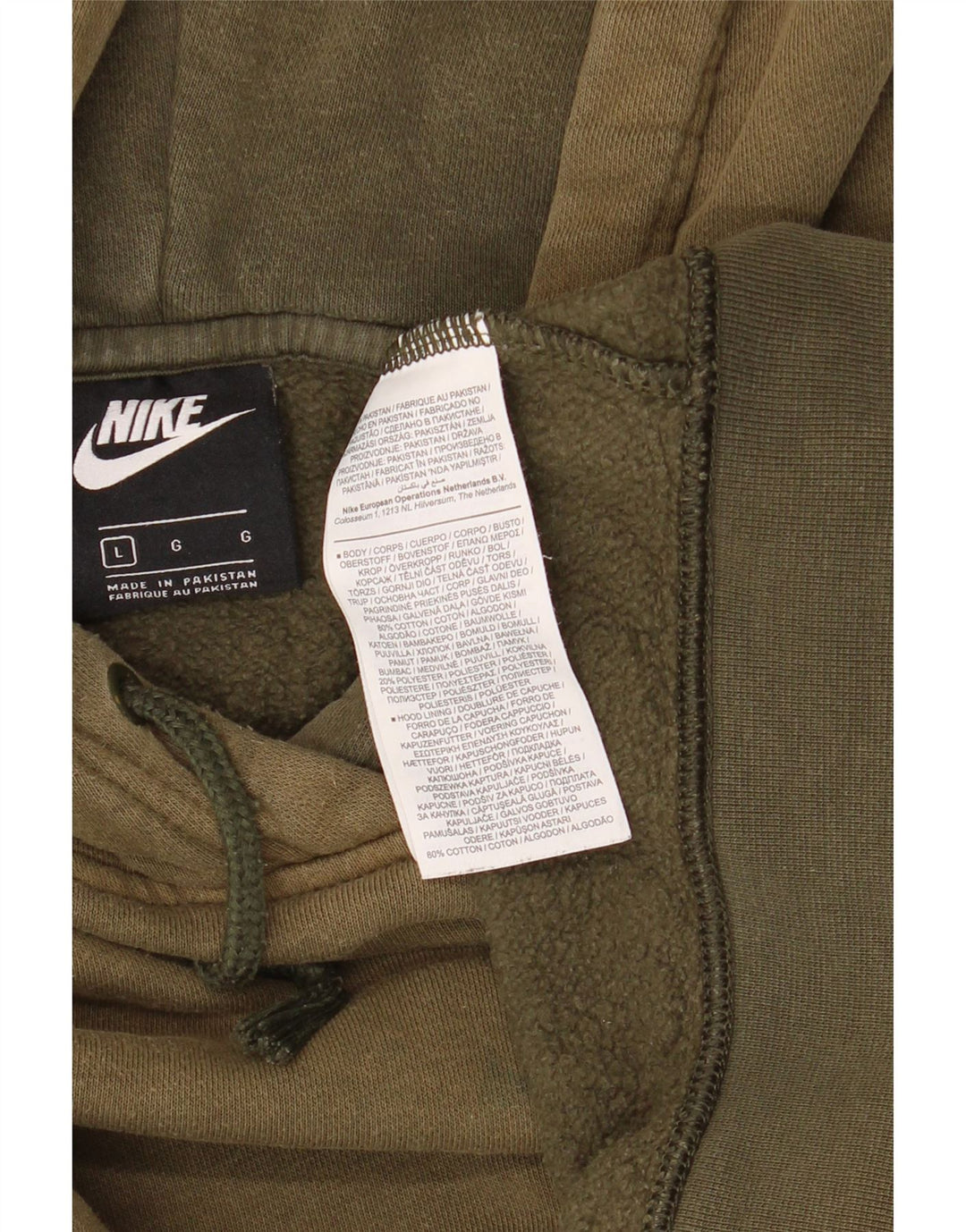 Nike Herren Kapuzenpullover, groß, Khaki, Baumwolle