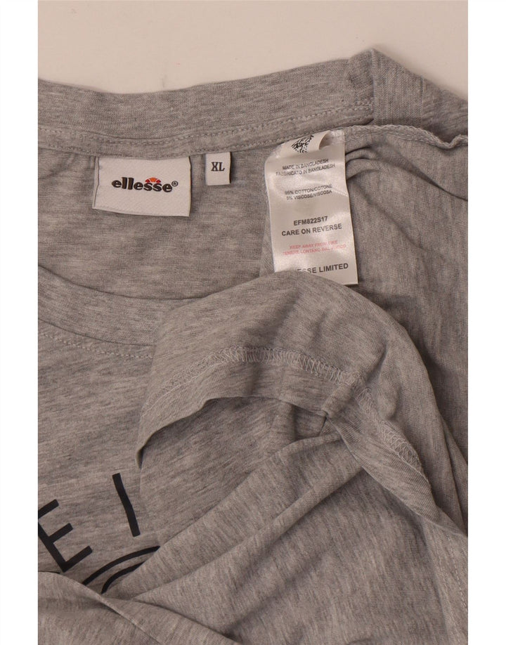 Ellesse Mens Graphic Vest Top XL Grau gesprenkelte Baumwolle