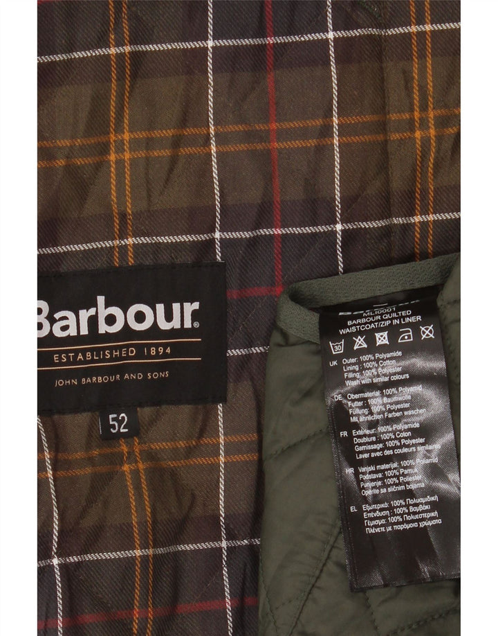 Barbour Steppweste für Herren, Größe 52, großes grünes Polyamid