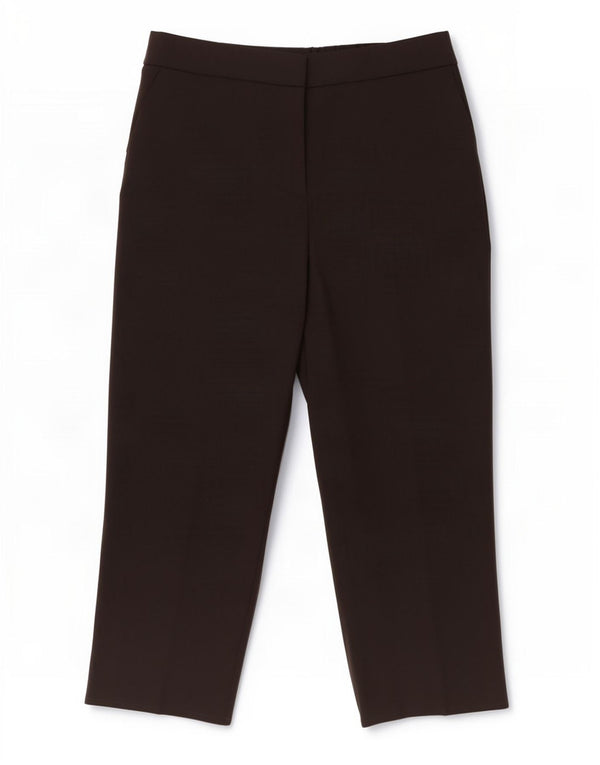 Marks & Spencer Damen gerade verkürzte Hose UK 10 Small W28 L23 Schwarz